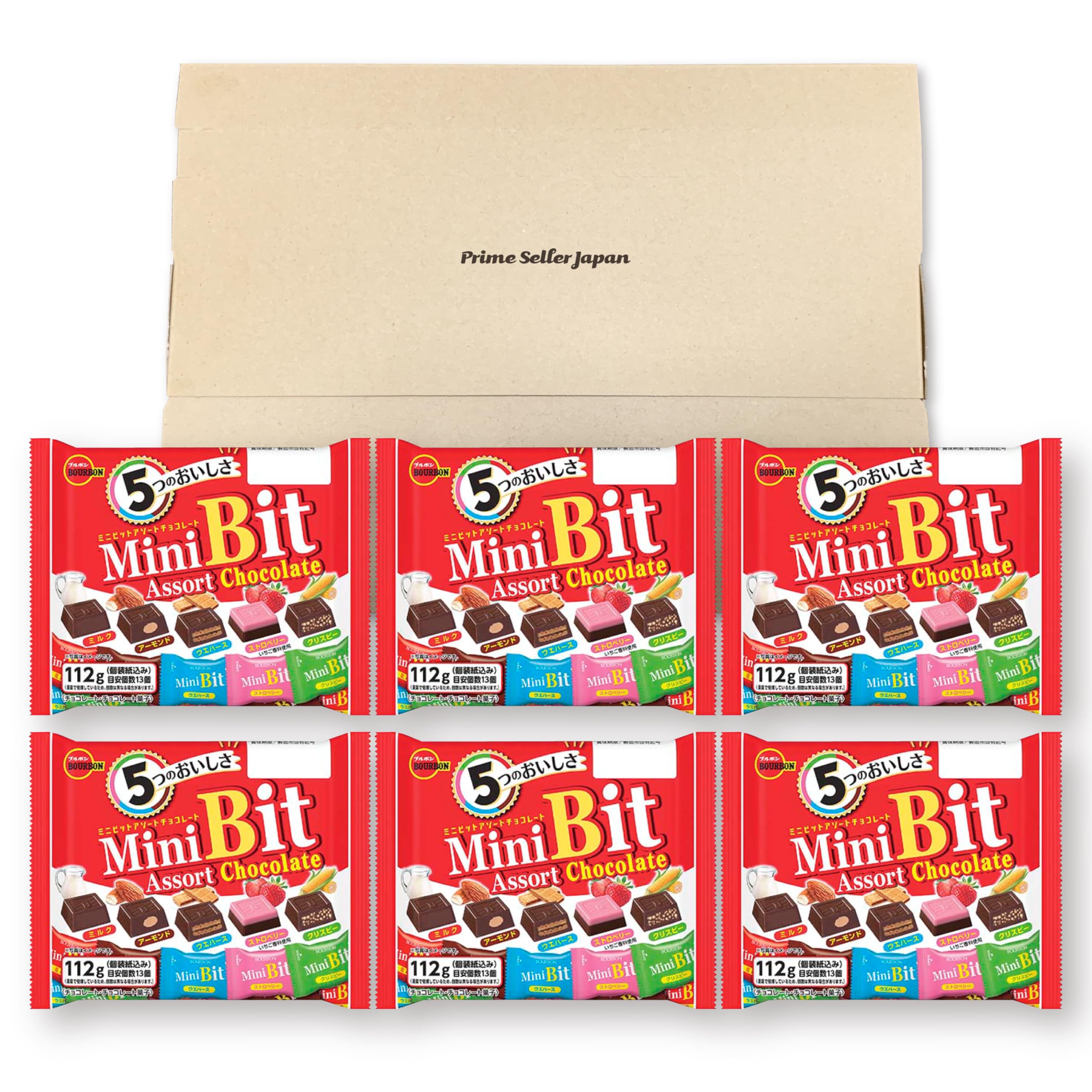 Amazon.co.jp: ブルボン ミニビットアソート 112g ×6袋セット PSJBOX